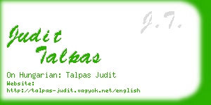 judit talpas business card